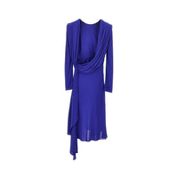 Versace Women Viscose Jersey Draped Midi Dress