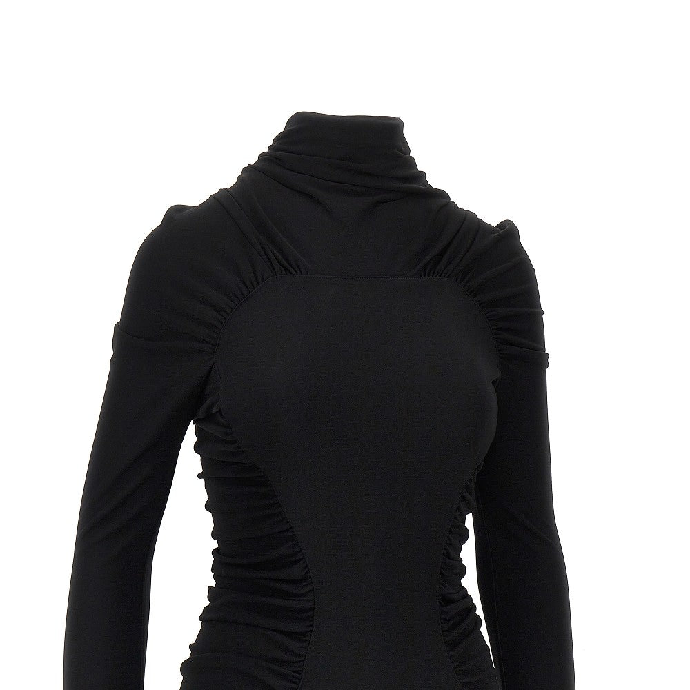 Victoria Beckham Women Crepe Jersey Gathered Midi Dress