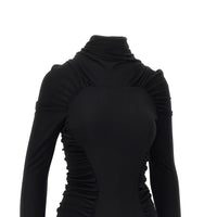 Victoria Beckham Women Crepe Jersey Gathered Midi Dress