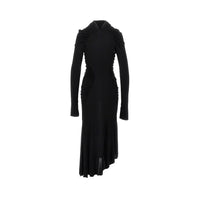 Victoria Beckham Women Crepe Jersey Gathered Midi Dress