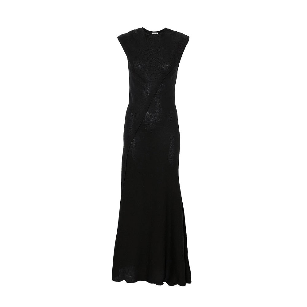 The Attico Women Scooped Back Wool Long Dress