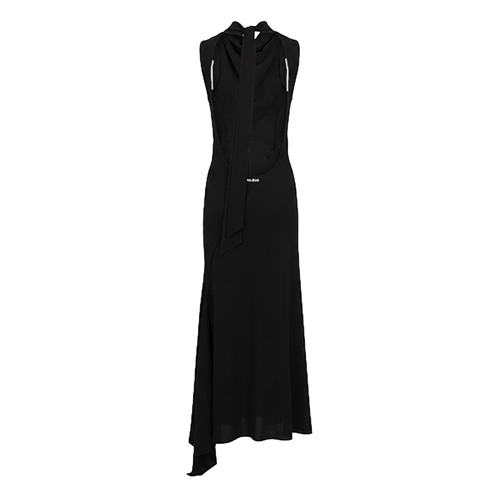 The Attico Women Scooped Back Wool Long Dress