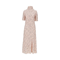 Rabanne Women Floral Sequins Embroidery Midi Dress