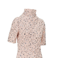 Rabanne Women Floral Sequins Embroidery Midi Dress