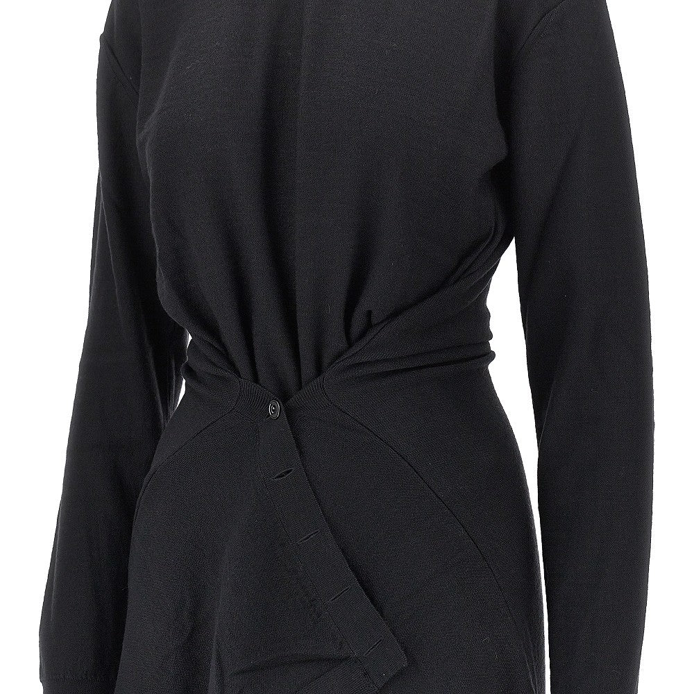 Lemaire Women Buttoned Panels Knitted Midi Dress