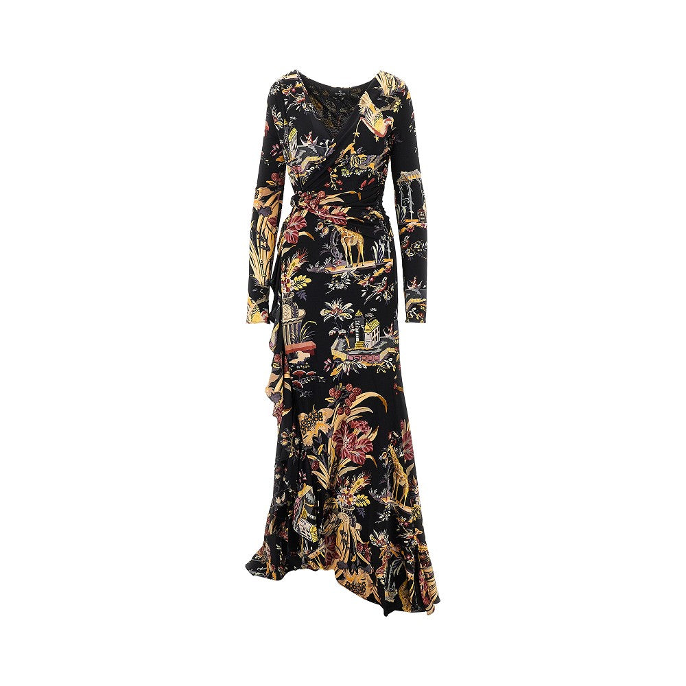 Etro Women Stretch Viscose Long Dress With Print