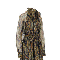 Etro Women Paisley Silk Creponne Maxi Dress