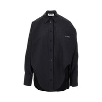 The Attico Women Oversized Shirt With Moulded Hem