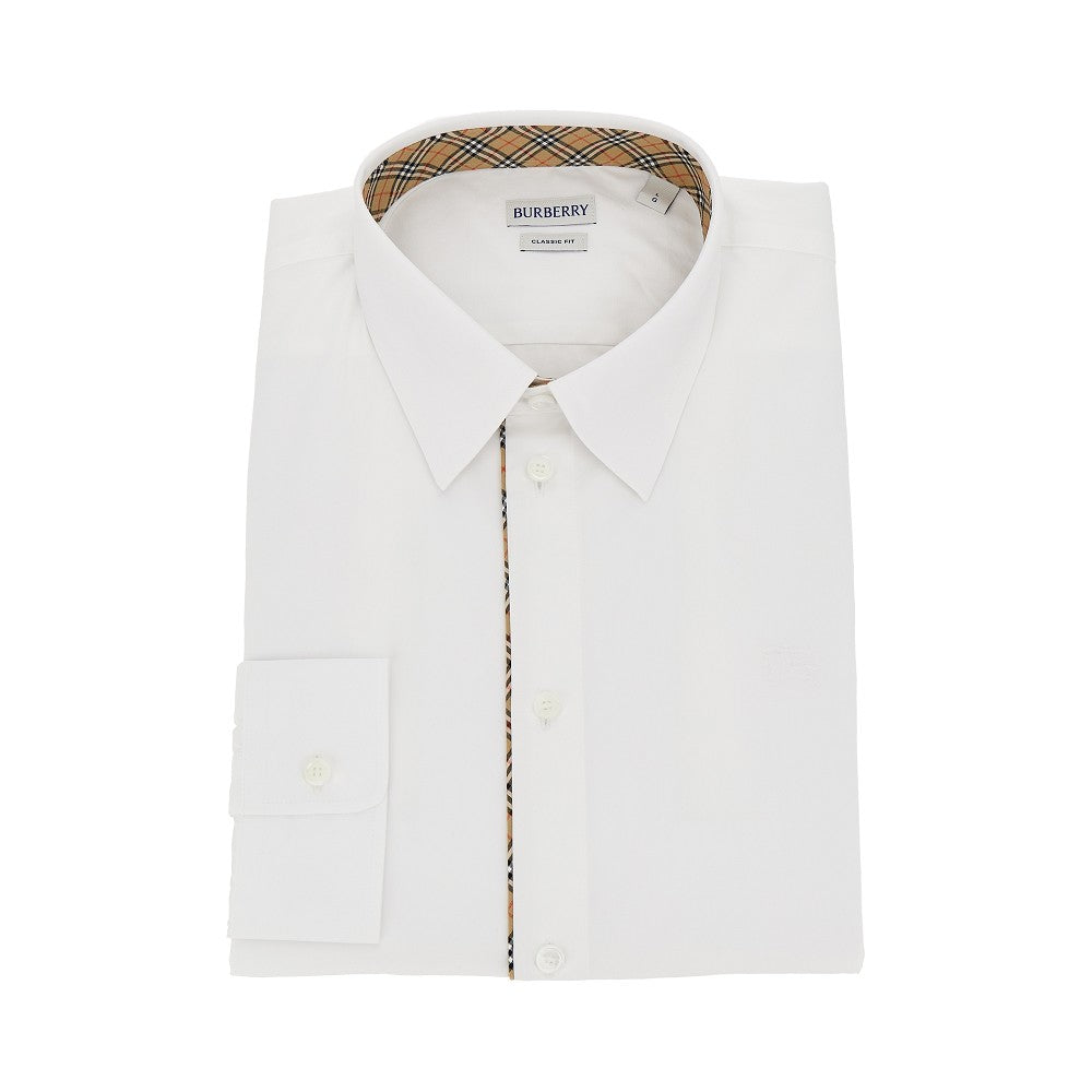 BURBERRY Burberry Men Poplin Shirt With Check Piping