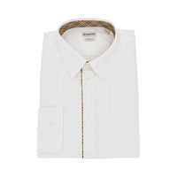 BURBERRY Burberry Men Poplin Shirt With Check Piping