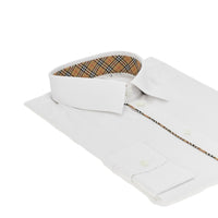 BURBERRY Burberry Men Poplin Shirt With Check Piping