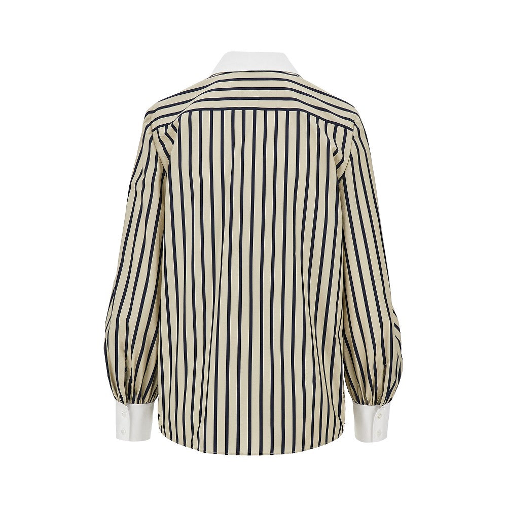 Valentino Women Striped Shirt With Silk Bow