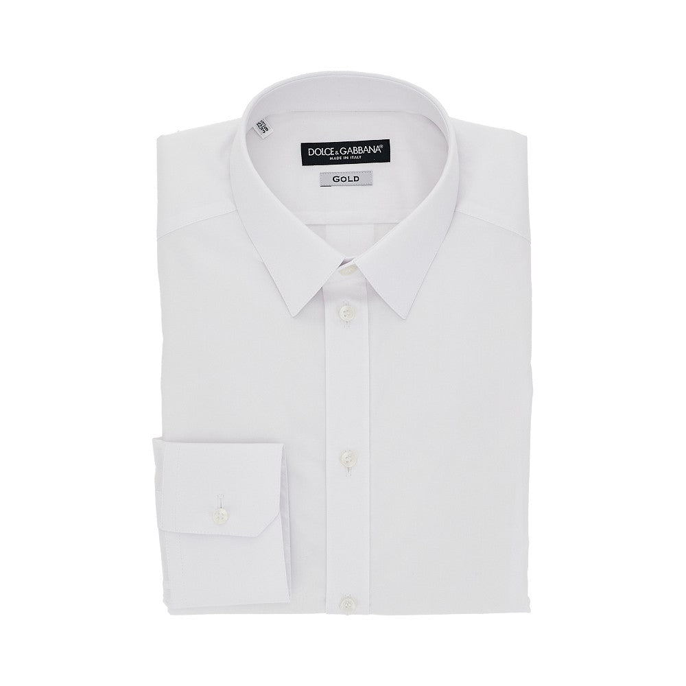 DOLCE&GABBANA Dolce&Gabbana Men Stretch Poplin Gold Fit Shirt