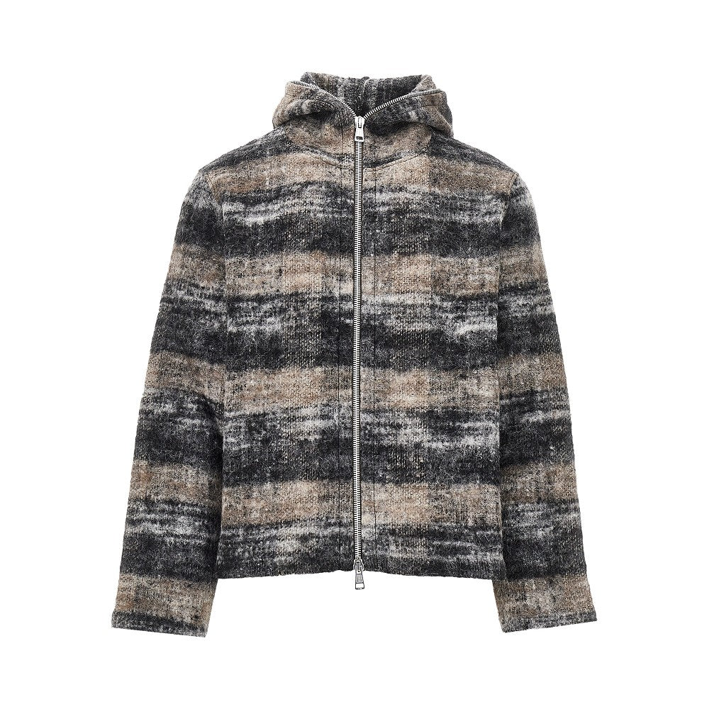 Our Legacy Men Check Wool-Blend Full-Zip Hoodie