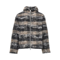 Our Legacy Men Check Wool-Blend Full-Zip Hoodie