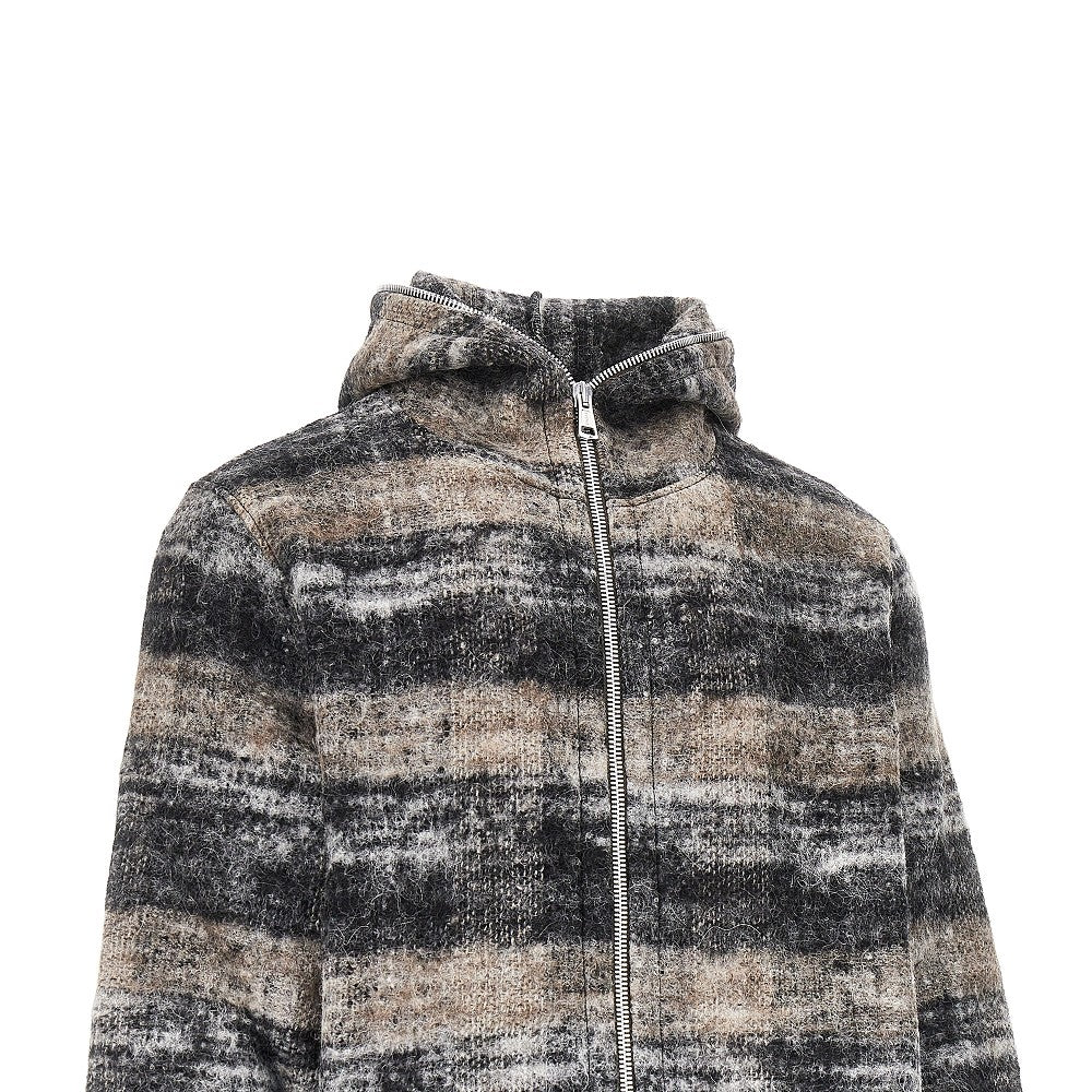 Our Legacy Men Check Wool-Blend Full-Zip Hoodie