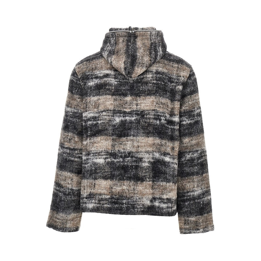 Our Legacy Men Check Wool-Blend Full-Zip Hoodie