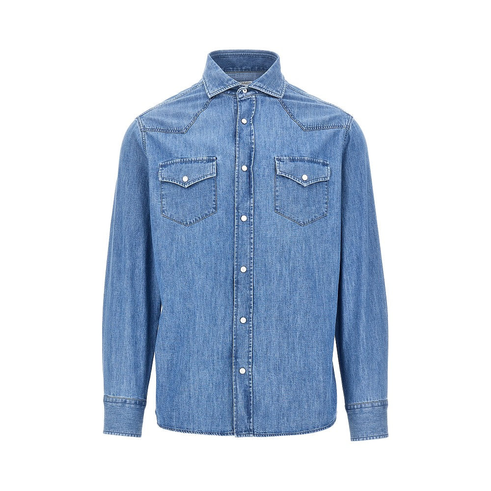 BRUNELLO CUCINELLI Brunello Cucinelli Men Cotton Denim Shirt