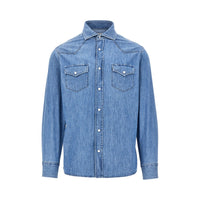 BRUNELLO CUCINELLI Brunello Cucinelli Men Cotton Denim Shirt