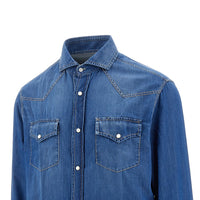 BRUNELLO CUCINELLI Brunello Cucinelli Men Easy Fit Denim Shirt