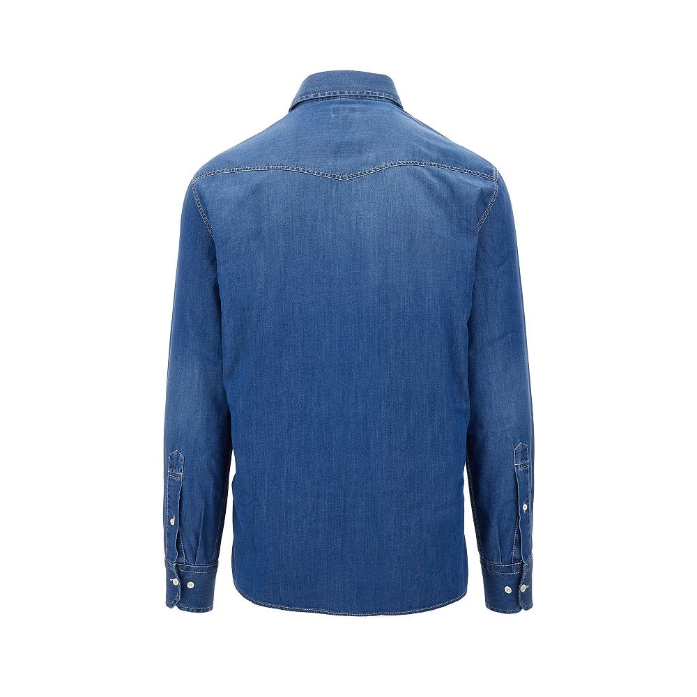 BRUNELLO CUCINELLI Brunello Cucinelli Men Easy Fit Denim Shirt