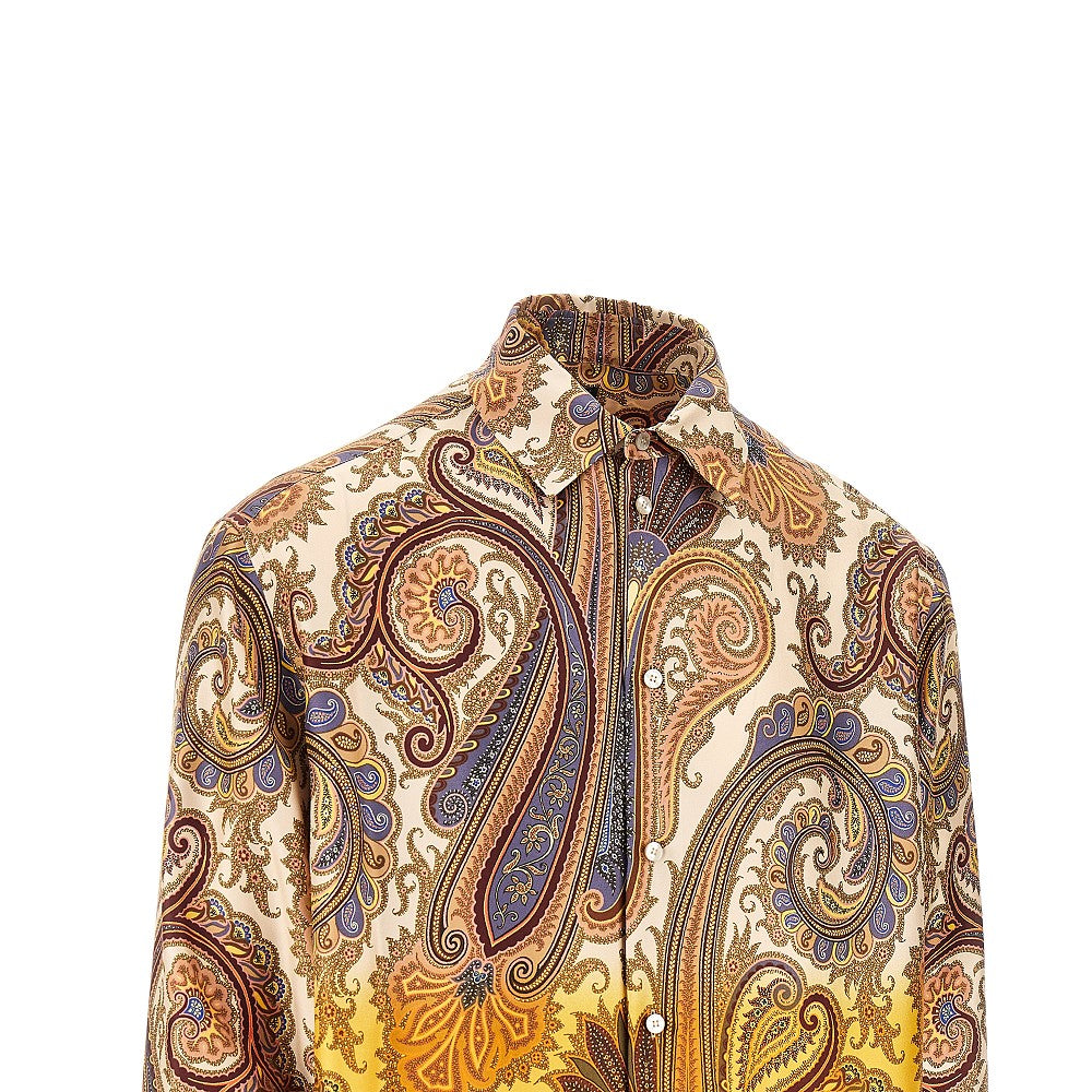 Etro Men Printed Silk Shirt