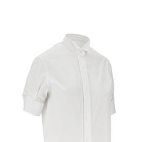 Maison Margiela Women Cotton Poplin Short-Sleeved Shirt