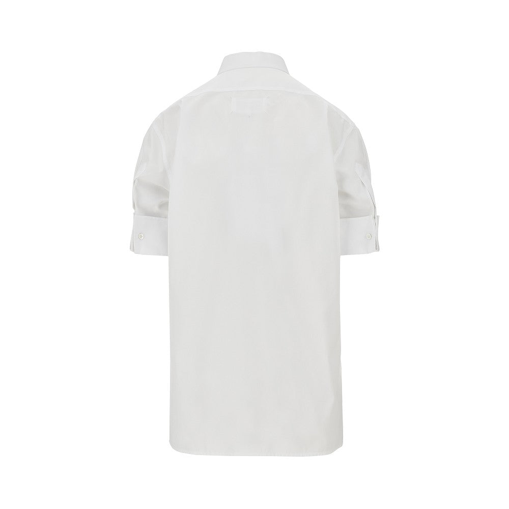 Maison Margiela Women Cotton Poplin Short-Sleeved Shirt