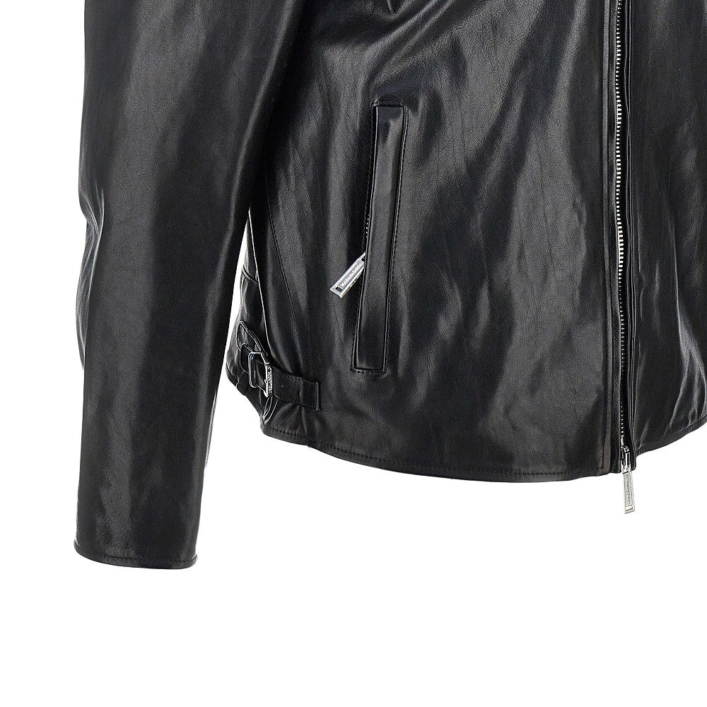 Dsquared2 Men Leather Biker Jacket