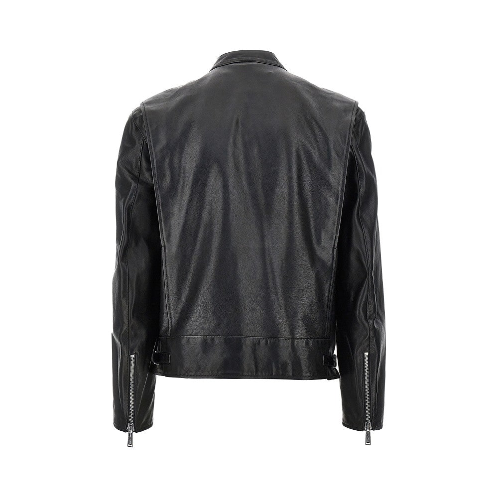 Dsquared2 Men Leather Biker Jacket