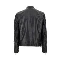 Dsquared2 Men Leather Biker Jacket