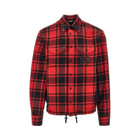 DSQUARED2 Dsquared2 Men Nylon And Flannel Hybrid Overshirt