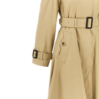 Burberry Women Gabardine Fit-And-Flare Ellingham Car Coat