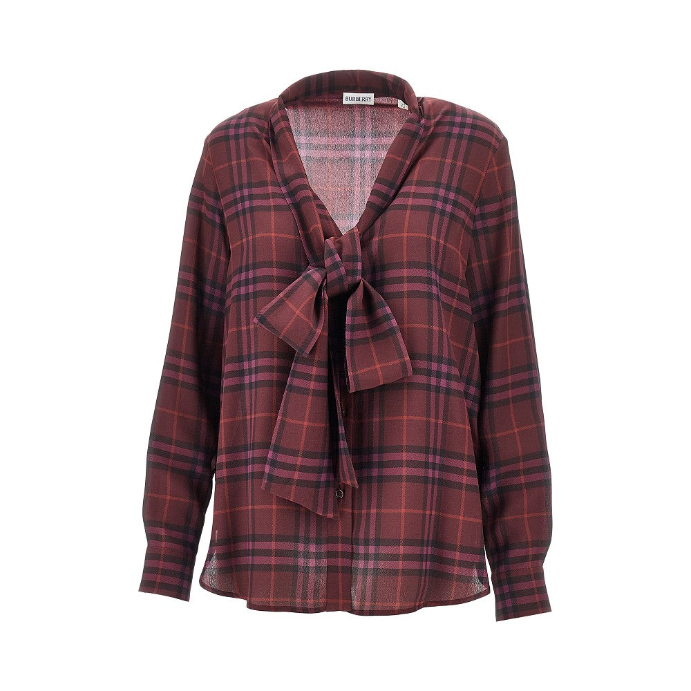 Burberry Women Check Silk Shirt