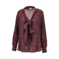 Burberry Women Check Silk Shirt