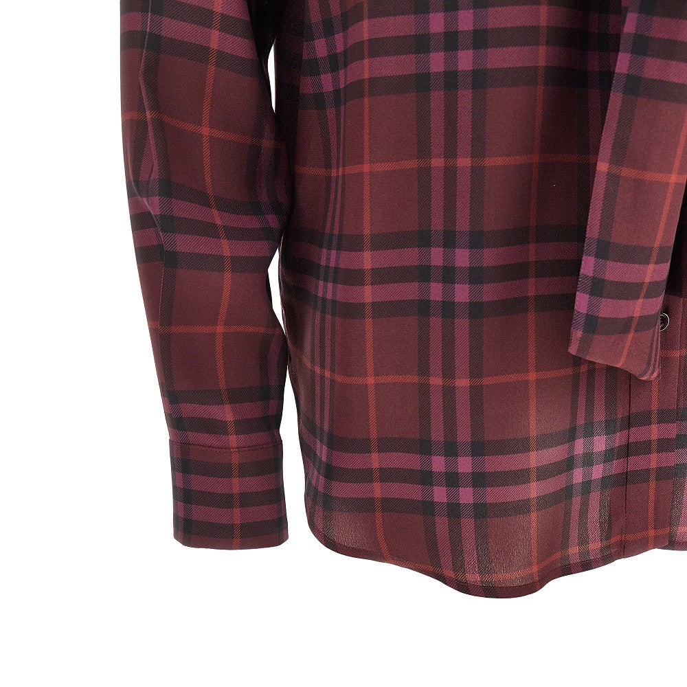 Burberry Women Check Silk Shirt