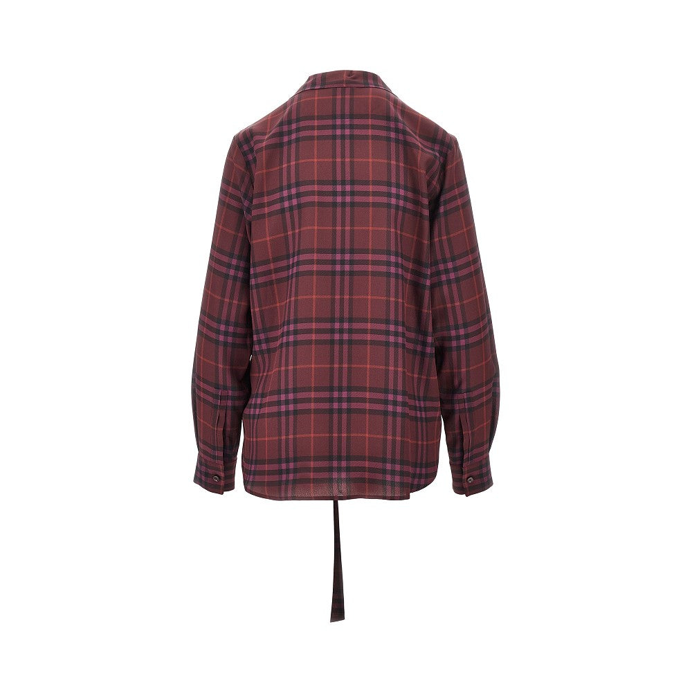 Burberry Women Check Silk Shirt