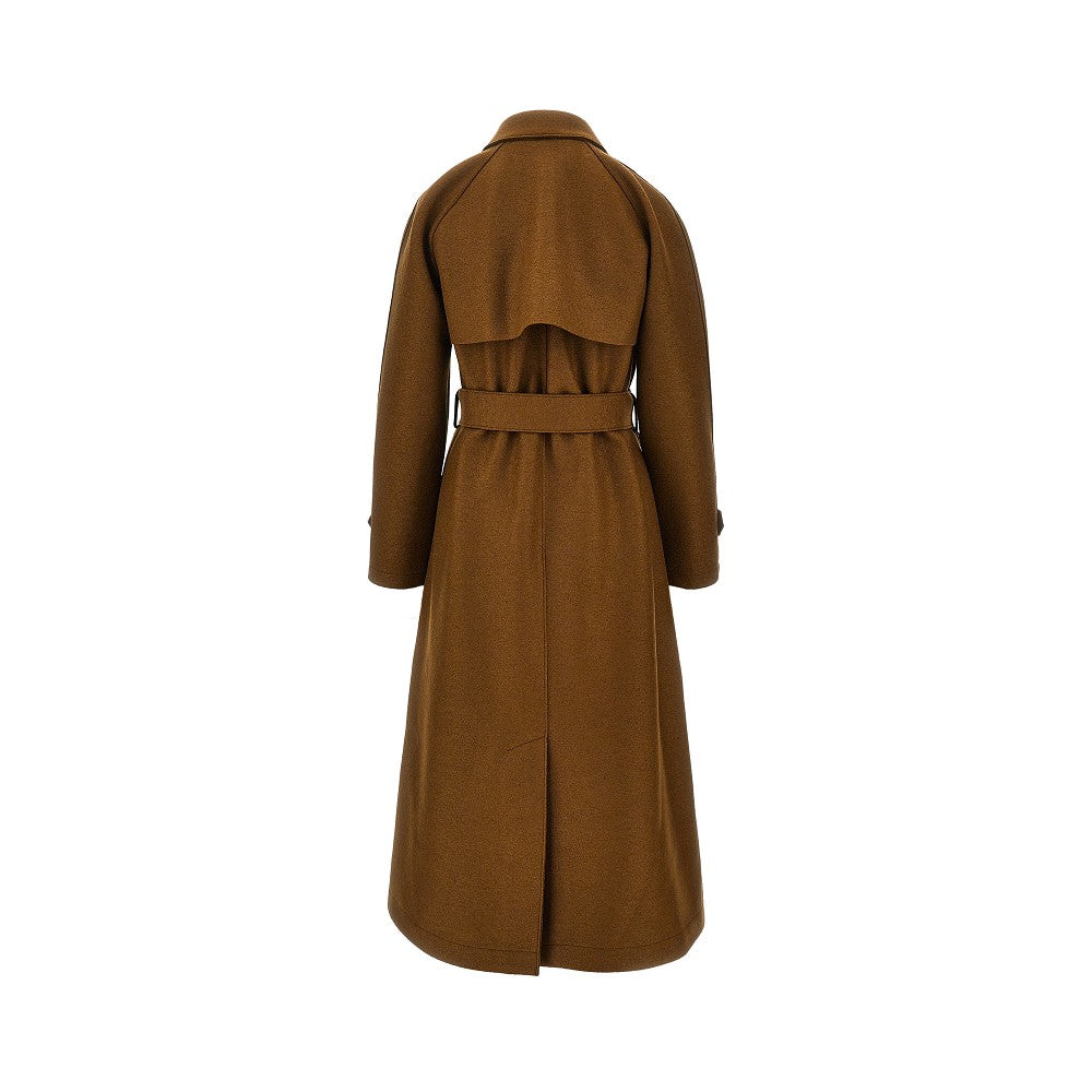 Harris Wharf London Women Pressed Wool Long Trench Coat