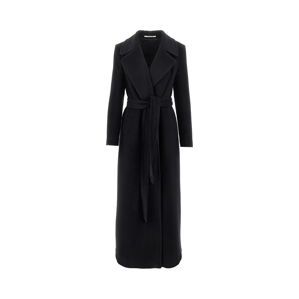 Tagliatore Women Wool Cloth Long Coat With Belt