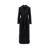 Tagliatore Women Wool Cloth Long Coat With Belt