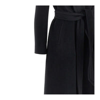 Tagliatore Women Wool Cloth Long Coat With Belt
