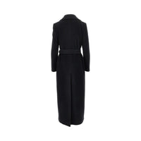 Tagliatore Women Wool Cloth Long Coat With Belt