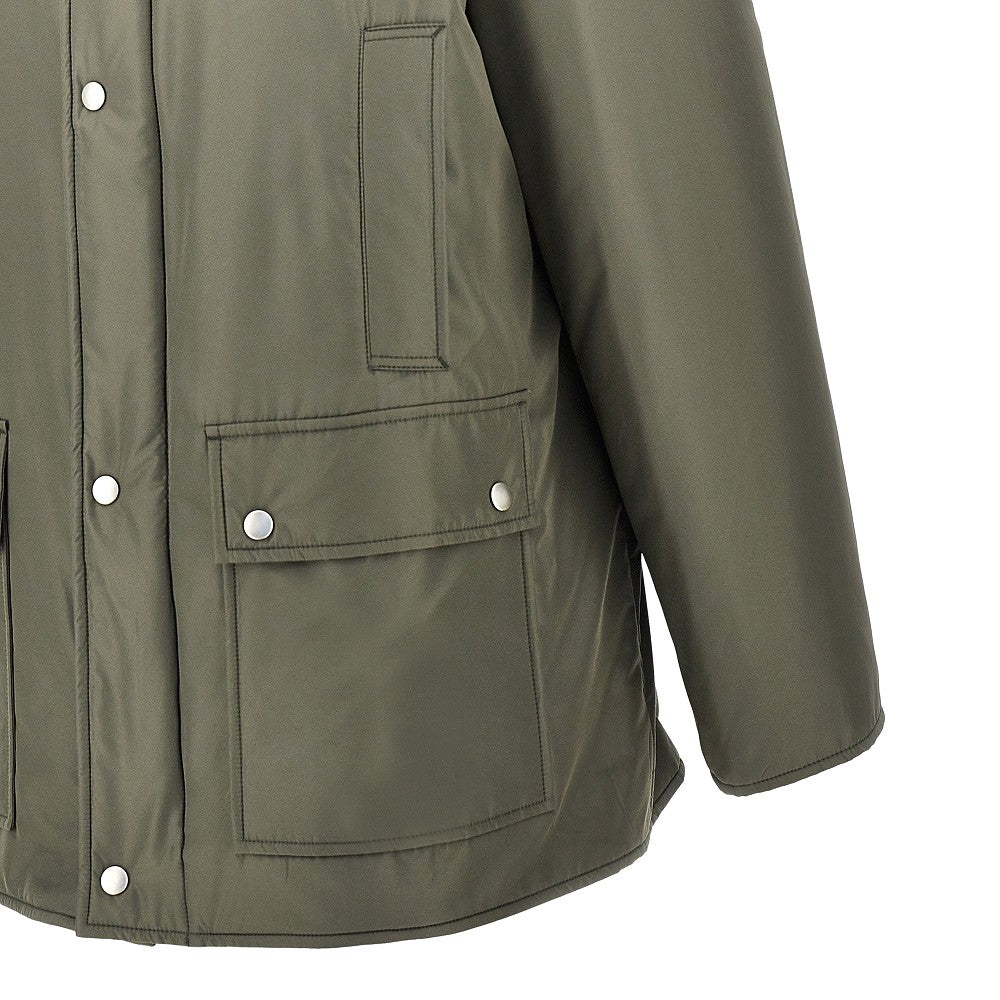 Maison Margiela Men Padded Jacket With Shearling-Effect Collar