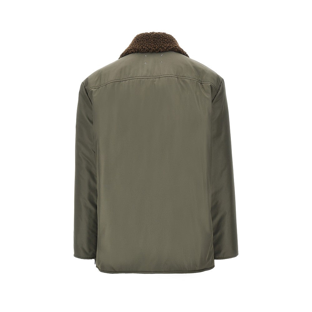 Maison Margiela Men Padded Jacket With Shearling-Effect Collar