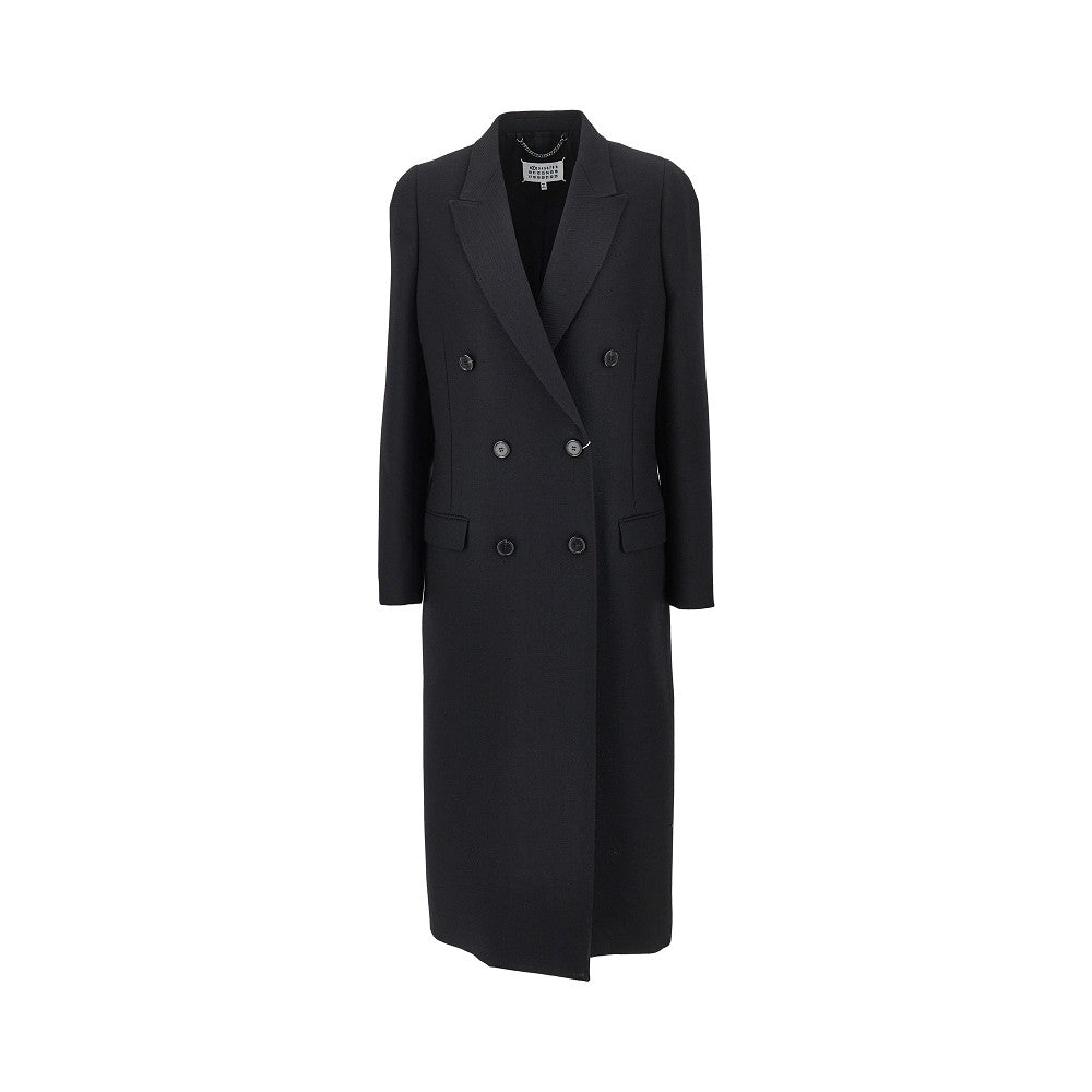 Maison Margiela Women 'Stockman Shoulder' Long Wool Coat