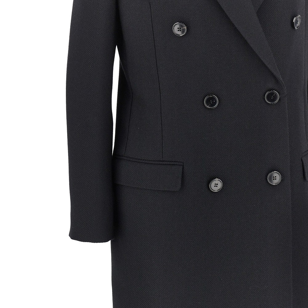 Maison Margiela Women 'Stockman Shoulder' Long Wool Coat