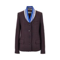 Dries Van Noten Women Cloth Jacket With Ribbed Collar
