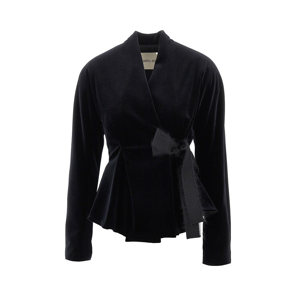 Alberta Ferretti Women Velvet Jacket With Bow