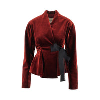 Alberta Ferretti Women Velvet Jacket With Bow