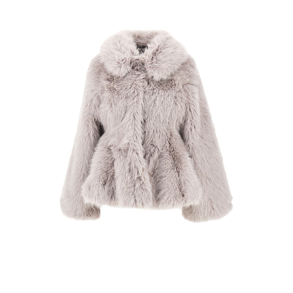 Rotate Women Faux Fur Flared Jacket